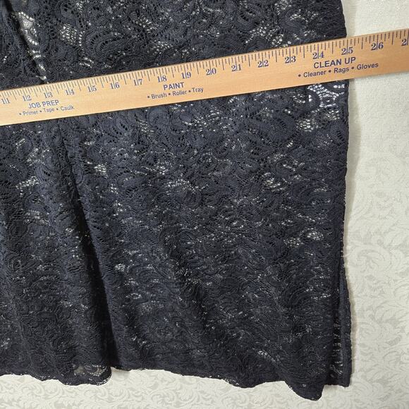Blashe Sheer Lace Long Cardigan Duster sz 3X Black Witchy Whimsigoth Open Front - Picture 11 of 14